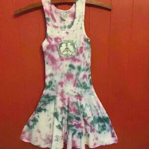 New! Tie dyed Rib Tank Swing Dress. Girls Peace Boho